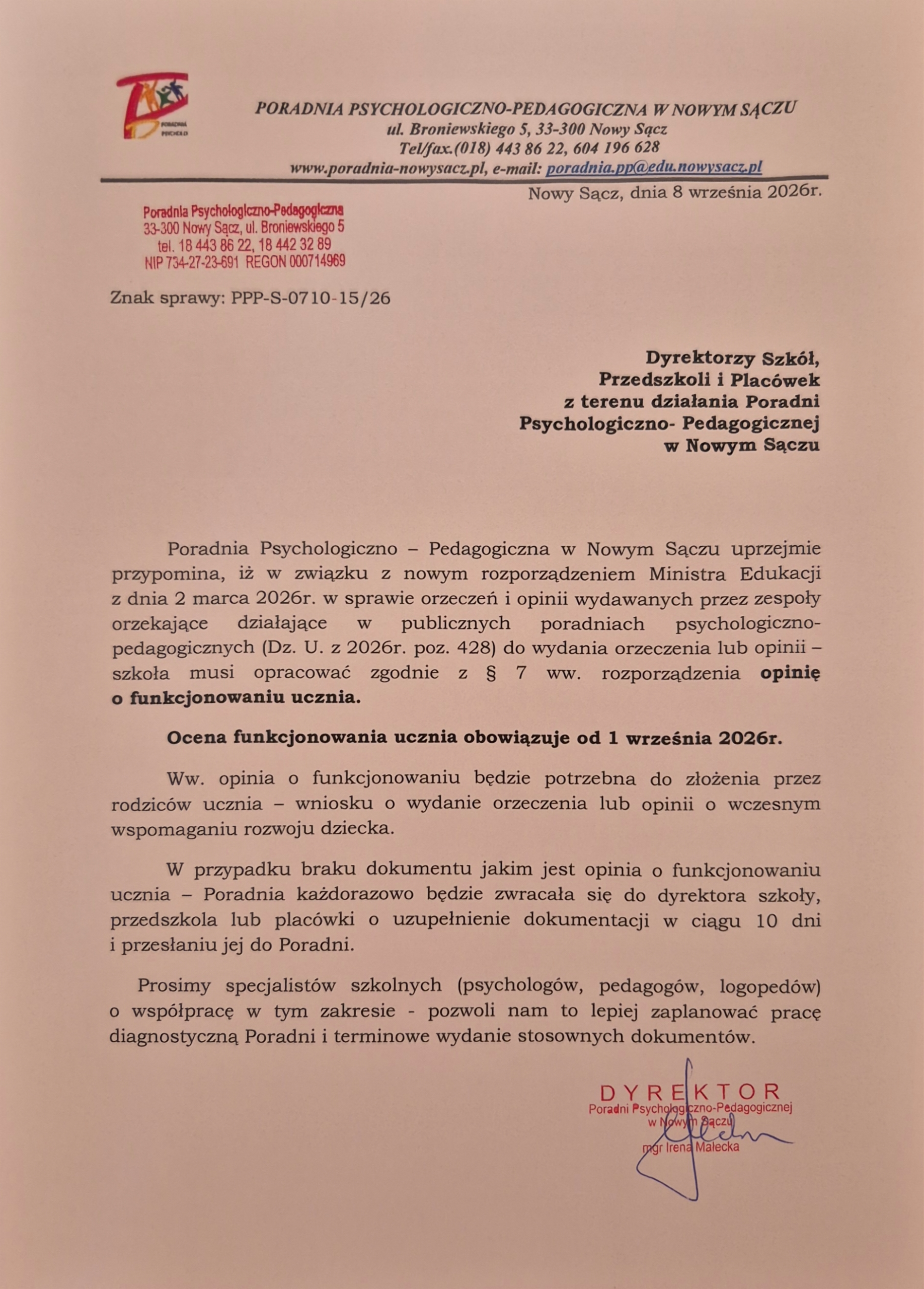Ocena funkcjonowania ucznia